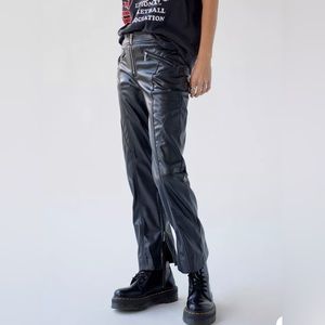 Brand New Urban Outfitters Black Leather Pants